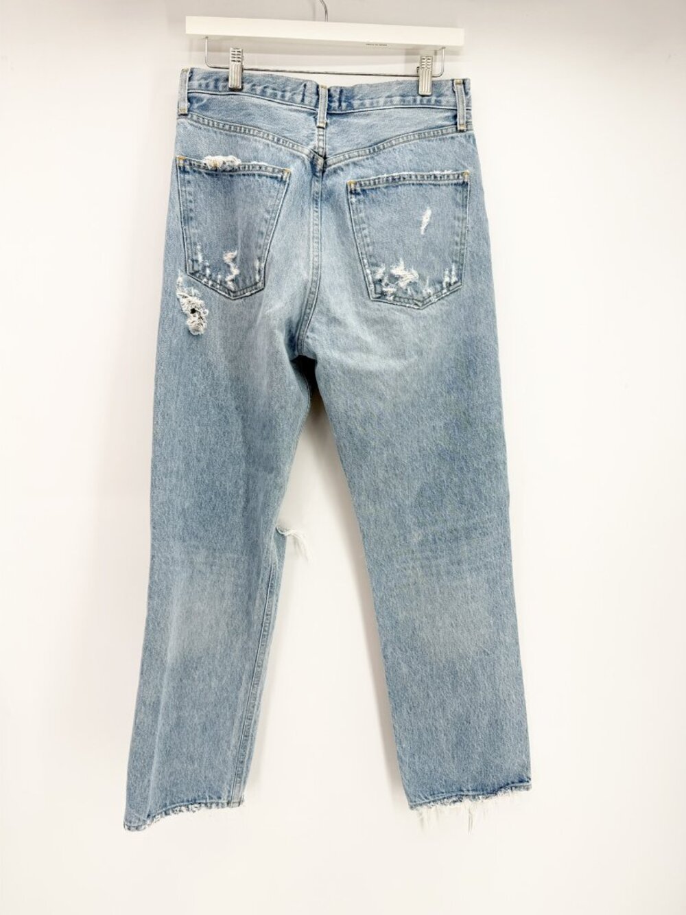 AGOLDE 90's Mid Rise Loose Fit in Fall Out Straight Leg Button Fly Sz 27 - Picture 4 of 9